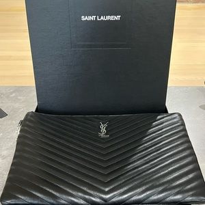 Saint Laurent monogram quilted document holder